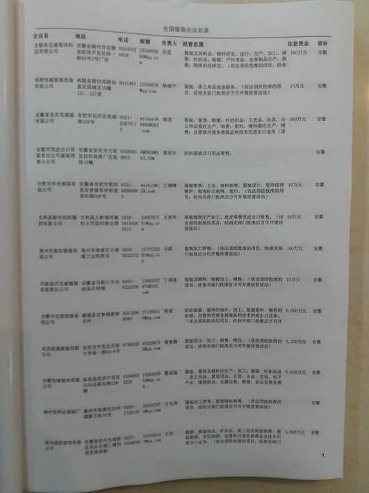 中國服裝企業(yè)黃頁可開展精準營銷，電話營銷、郵件營銷、傳真營銷等等多管齊下，圓您銷售冠軍夢